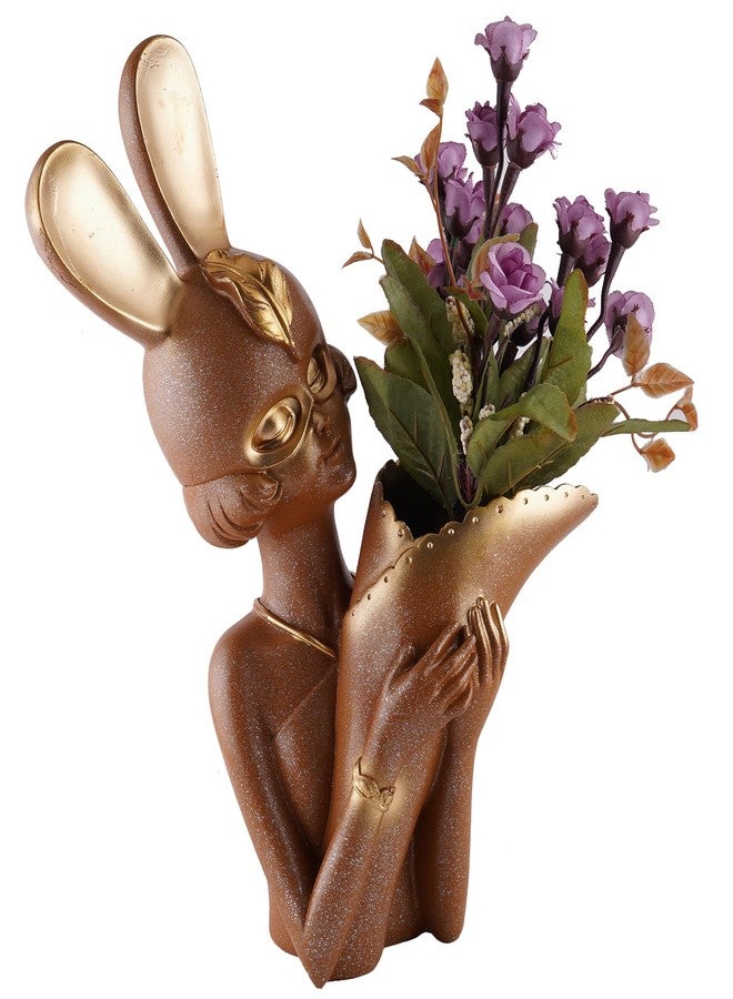 ZART Decorative Flower Vases for Living Room, Bedroom, Kitchen, Dining Room, Office, Home Decor 14 Inch Mix (Brown, MEDIEM) - Image 4